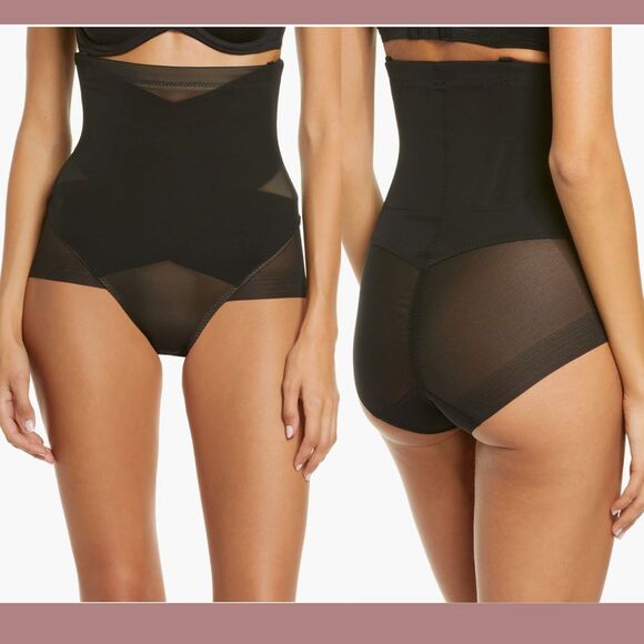 NWT $84 Honeylove [ Small ] Shaping SuperPower Briefs in‎ Runway Black #6286 - Picture 1 of 12